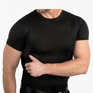 CCW Concealed Carry Holster Shirt | Secure Hook & Loop
Pocket with Large Storage
